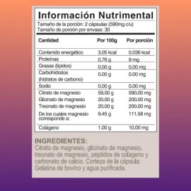 Magnesio Complex Pharmadan Citrato Glicinato Treonato Cápsulas
