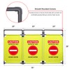 3 Panels Safety Barricade 5.8FT Foldable Security Sign Barrier Gate