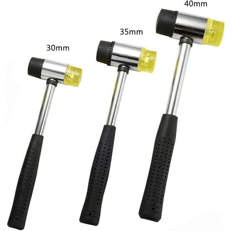 Rubber Mallets 35mm Dual Head Rubber Mounting Hammer Soft Mallet
