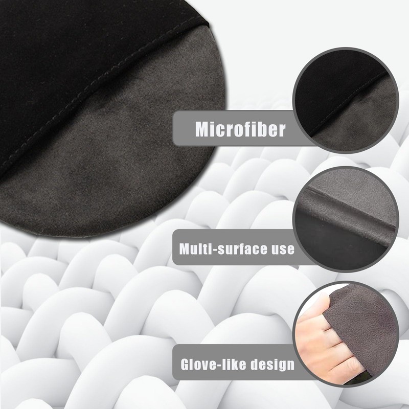 Piburth Car Screen Cleaner, Microfiber Auto Screen Cleaning Pad, Foldable