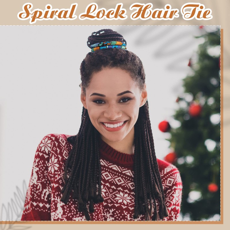 Hanaive 2 Pcs Spiral Lock Hair Tie Dreadlock Accessories, Aluminum