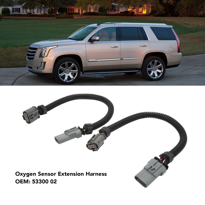 2pcs O2 Oxygen Sensor Extension Harness 53300 02 Replacement for