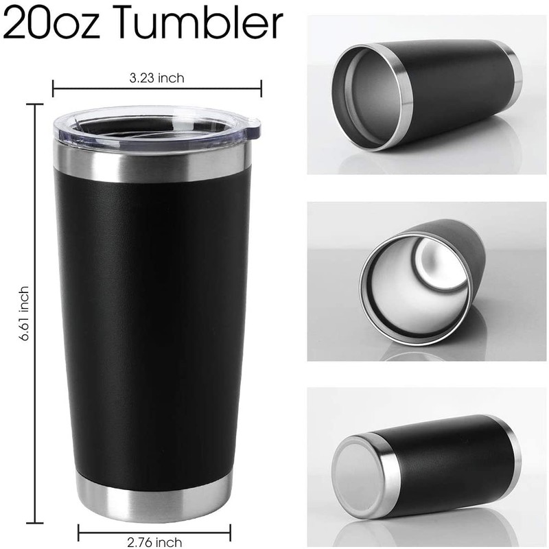 HASLE OUTFITTERS 20oz Tumblers Stainless Steel Mugs with Lid Double