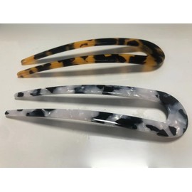 Pack of 2 French Hair Pins, U-shaped Hairpins, Styling Hair Accessories for Women and Girls for All Hair Types (A)