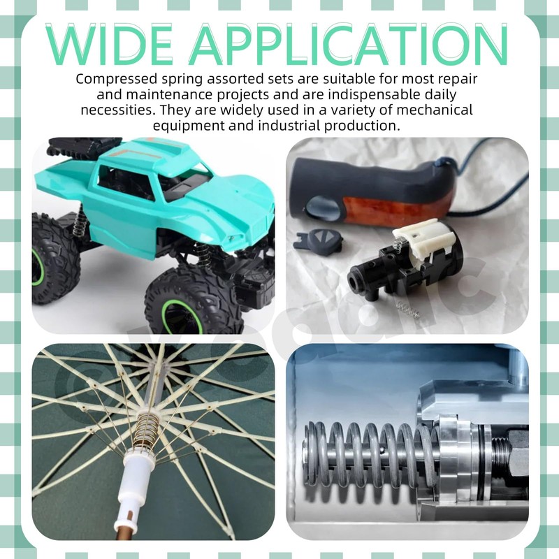 Keadic 123 Pce Conical Spring Compressed Spring Assorted Set, 304