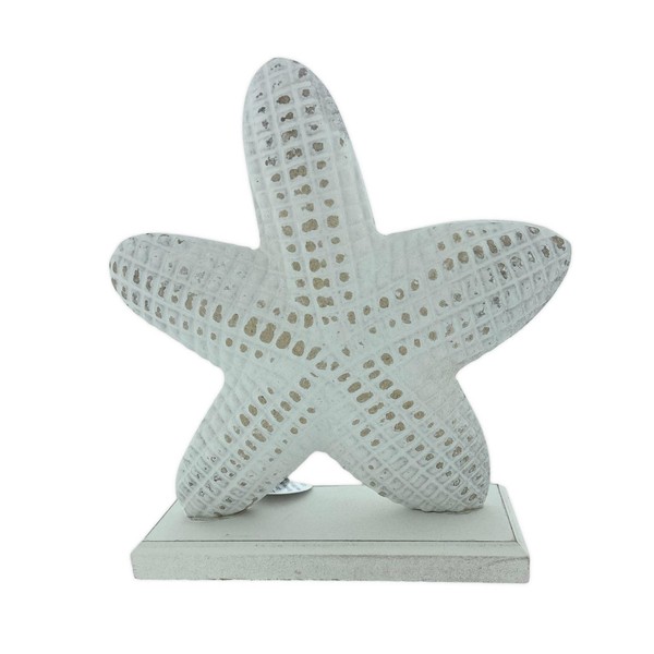 The Bridge Collection Whitewashed Wooden Figurine Coastal Nautical Unique Home
