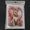 Caroline's Treasures DAC4576GCA7P Staffordshire Bull Terrier Valentine Roses Greeting Cards