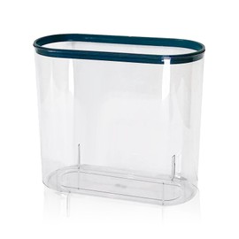 ASelected Slim Trash Can, 12L, Clear Plastic, For Bathroom, Kitchen, Office
