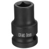 HARFINGTON 4 Point Square Socket 1/2" Drive 9mm Metric Square