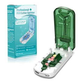 Professional Pill Cutter for Small Pills and Large Pills-Safely Cuts 1/2,1/3,and 1/4