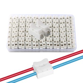 FULARR 68Pcs CH2 Spring Wire Connectors, Quick Connector Spring Connector, Electrical Cable Clamp Terminal Block Connector, LED Strip Light Wire Connecting