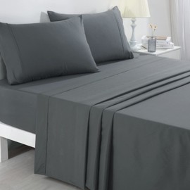 HOMBYS 132"x120" Alaska King Size Sheet Set 4 Pieces Bedding Sheets with Deep Pocket and Pillowcases,Smooth and Soft Bed Sheet Set-108"x108"+18"