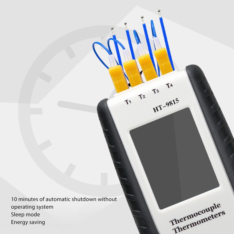 Thermometer High Accuracy Digital Display 4 Channel Portable Thermocouple Thermometer