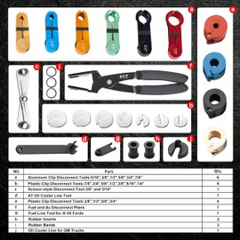 SGT 27pc Master Quick Disconnect Tool Kit, Fuel Line Disconnect Tool Set with Fuel and AC Disconnect Pliers,Fuel Line Removal Tool Set for AC Fuel Line System