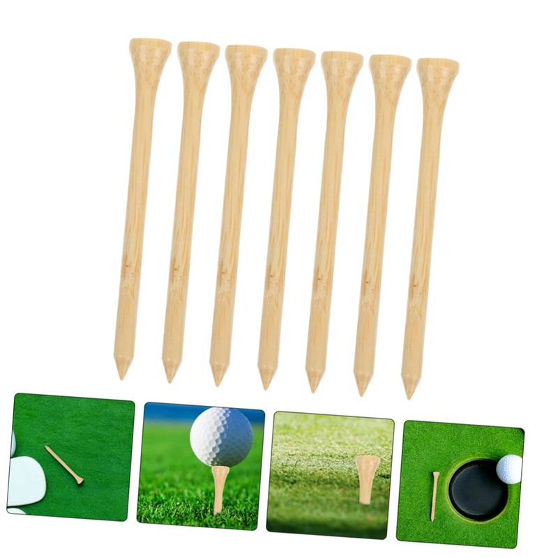KICHOUSE 40pcs Golfing Essential Bamboo Golf Tees Holder Wear-Resistant Golf