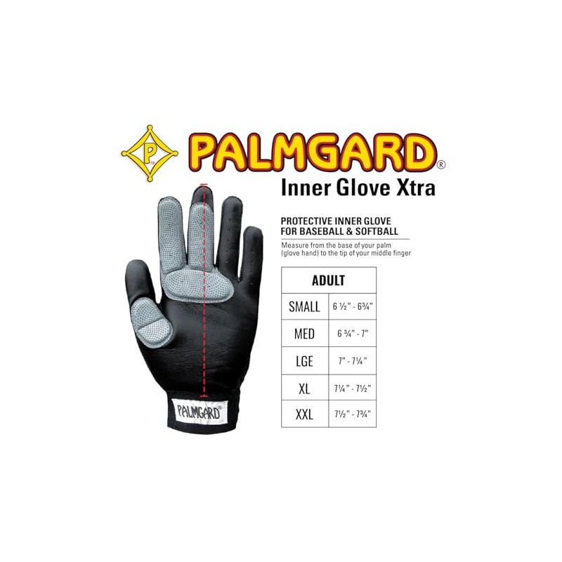 Palm Guard Markwort Palmgard Xtra Inner Glove, Black, Right Hand,