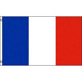 France Outdoor Nylon Flag 3x5 ft Printed Flag with Image on Both Sides and 2 Grommets (France)