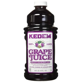 Kedem 100% Pure Kosher Grape Juice for Passover & All Year Round, Plastic Bottle, Healthy & Delicious, Refreshing Taste, Half gallon, 64 oz