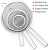 3 Fine Mesh Strainers Set with Handle for Kitchen -