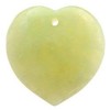Front Drilled New Jade Hearts - 40mm - Single Crystal