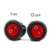 Red Light SPST 3-Pin ON/Off Round Boat Rocker Switch AC