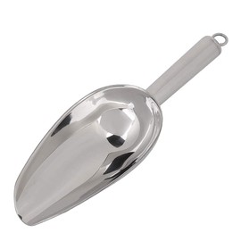 Pala de Uso General para Harina de Hielo de Acero Inoxidable de Fondo Redondo, Cuchara Multifuncional para Comida de Hielo, Granos de Café, Pala de Fruta Seca(24OZ)