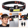 Rechargeable LED Headlamp with XPE + COB Lights – Magnetic
