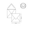 Square Envelopes 15.5 cm 15.5 x 155 mm Silver Metallic