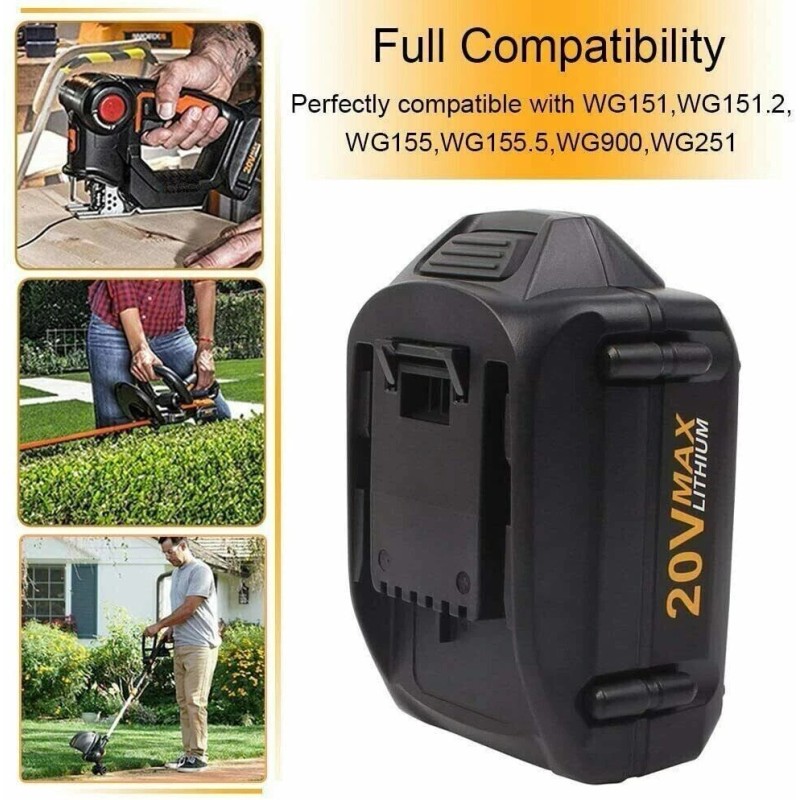 WORX 2pack For WORX 20V MAX Extend Lithium Battery 20
