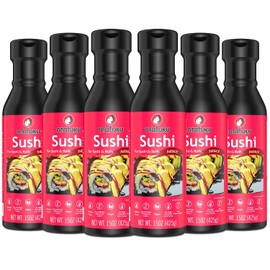 Otafuku Salsa de anguila para rollos de sushi, salsa japonesa Unagi sin gluten, 15 oz (paquete de 6)