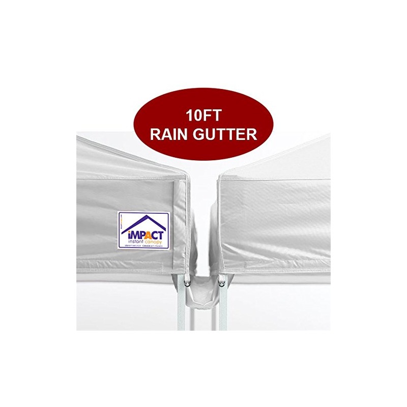 Impact Canopy 10-Foot Canopy Tent Rain Gutter, White