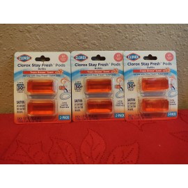 Clorox Lot Of 3 Clorox Stay Fresh Pods Toilet Seat Refills Red Tropic Breeze New Sealed