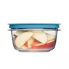 Utensilux Storage Containers, Easy Find Lids, Teal, 5 cup, Flex