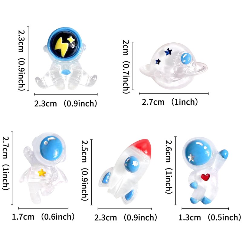 Cyodoos 25Pcs Outer Space Cupcake Toppers Space Astronaut Cupcake Picks