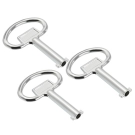 PATIKIL 13.5x5mm Socket Spanner Key, 3 Pack Electrical Cabinet Gas Water Meter Key for Elevator Lift Door Panel Lock, Silver