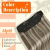 Fshine Hidden Wire Hair Extensions Real Human Hair Color 8