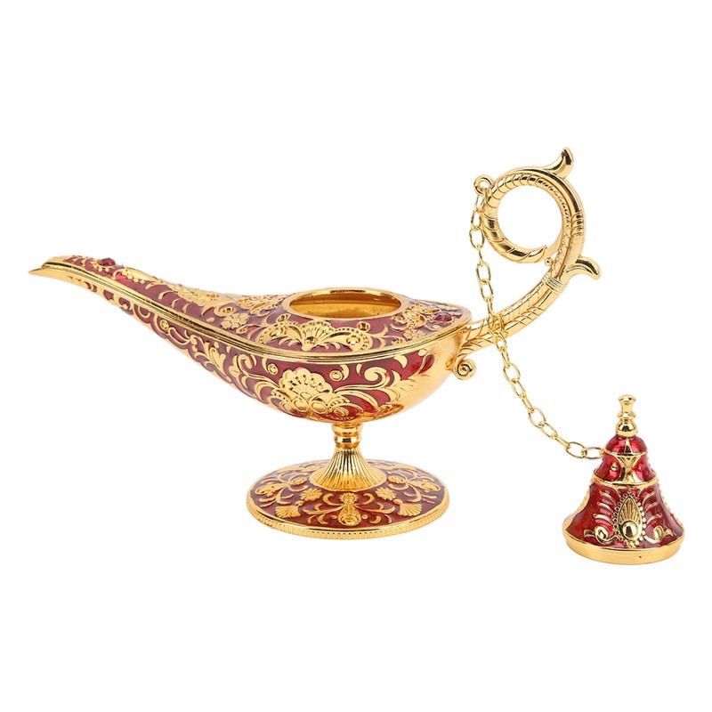 Magic Genie Lamp Red Zinc Alloy Antioxidant Fadeless Relief Pattern