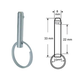 Pack of 4) with Safety Ball 8 mm A2 Stainless Steel Bolt Ring Bolts, Splint Flip Plug