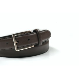 Ashford Ridge Mens 30mm (1.25") Suit Trouser Feather Stitched Leather Belt Brown Large