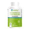 Wellthy Vitamina D3 400 unidades Espirulina 300 Cpsulas. Reforzado con