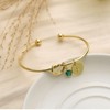 Initial Birthstone Gold Bracelets for Women Trendy 14K Gold Plated