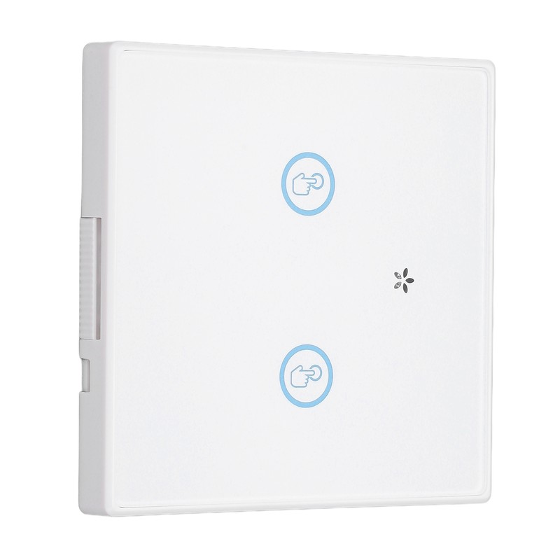 Smart Wall Touch Switch 433MHz Tempered Glass Panel Wiring Free