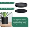 D'vine Dev Modern Round 10 Inch Ceramic Plant Pot Saucer,