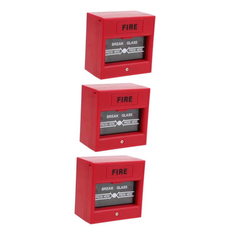 TEHAUX 3pcs Glass Break Alarm Emergency Exit Control for Fire