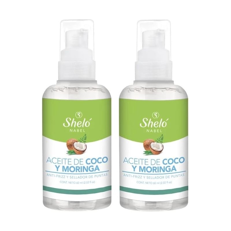 Pack 2 Pz Aceite Coco y Moringa Anti-Frizz S614-2