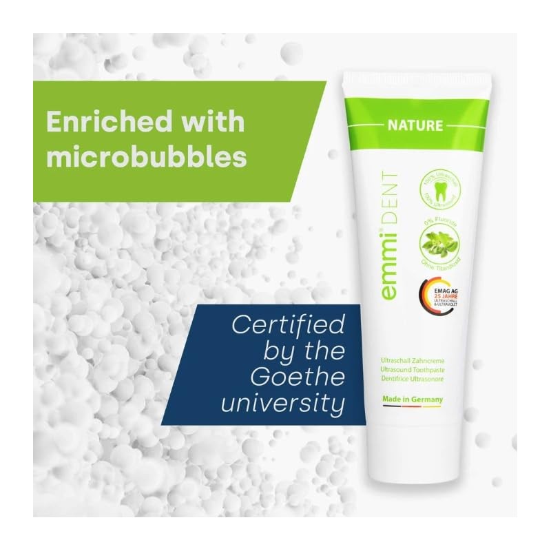 Emmi-dent Ultrasonic Toothpaste with Nano-Bubbles (Nature Extra Mild with no