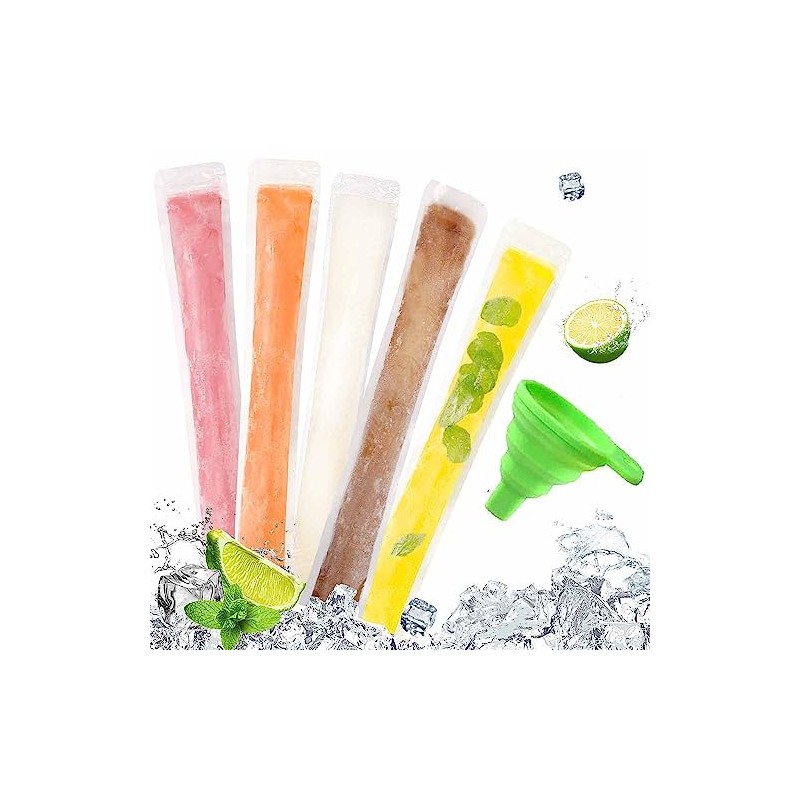 GeorgeX 50Pcs Desechable Popsicle Mold Bag Moldes para Cubitos de