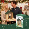 Wooden Squirrel Feeder with Camera, Solar-Powered, 2K HD+ Video