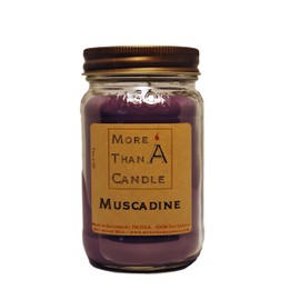More Than A Candle - 16 oz Mason Jar Soy Candle - Made in The USA Muscadine
