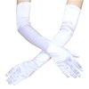 Long Satin Gloves Fashionable Stretch Long Evening Opera Satin Gloves